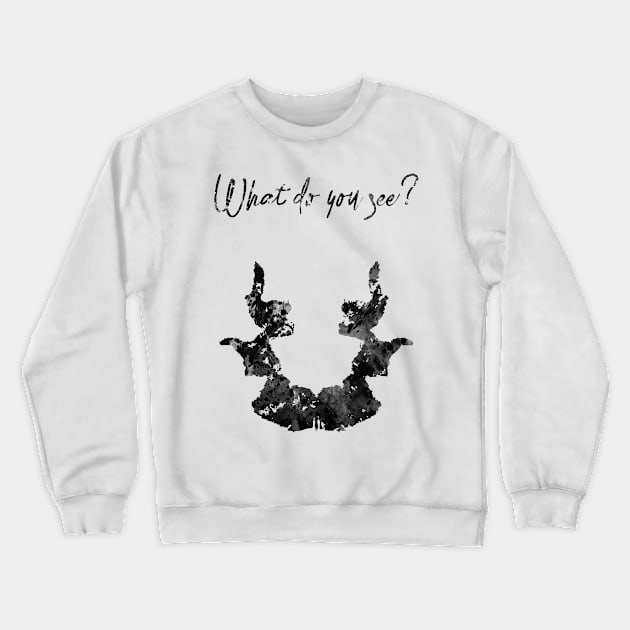 Rorschach inkblot test Crewneck Sweatshirt by erzebeth